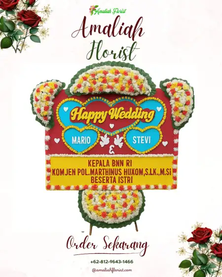 Papan Bunga Pernikahan Gondanglegi